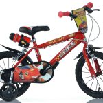 Dino Bikes Kinderfahrrad »14" Cars Kinderfahrrad Jungenfahrrad stabiler Stahl-Rahmen Stützräder« 1 Gang mit Stützrädern, Trinkflasche und Frontschild
