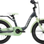 S’COOL Kinderfahrrad »S'COOL niXe 16-1S - Dark Grey/Pastel Green« 1 Gang ohne Schaltung Stützräder montierbar