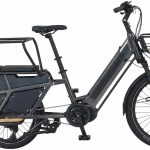 Prophete »Longtail - Urbanicer 4.0 inkl. 2 Sitzpolster« 9 Gang Shimano Cues Schaltwerk Kettenschaltung Mittelmotor 250 W Heck-Gepäckträger bis 80kg Zuladung, 10 Jahre Garantie auf den Rahmen