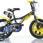 Dino Bikes Kinderfahrrad »16" Batman Kinderfahrrad Jugenfahrrad Freilauf 4–7 Jahre Stützräder« 1 Gang mit Stützrädern, Trinkflasche und Frontschild