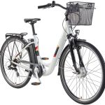 Telefunken »Multitalent RC822« 7 Gang Shimano Tourney Schaltwerk Kettenschaltung Frontmotor 250 W 2 V-Bremsen | Beleuchtung | Straßenzulassung, Elektrofahrrad, Damen Herren, 28 Zoll, 36,9 V, 531,3 Wh Akku, Pedelec