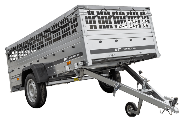 GARDEN TRAILER 264 KIPP mit Gitteraufsatz, Flachplane und Stützrad-Neu – Bild 14