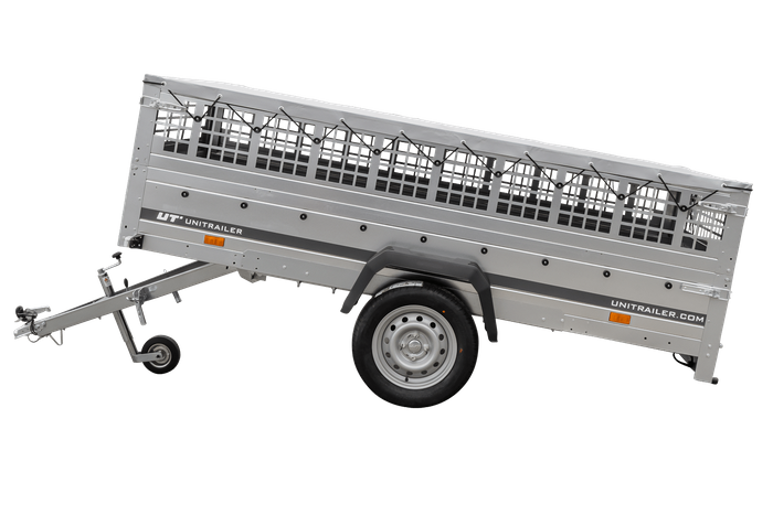 GARDEN TRAILER 264 KIPP mit Gitteraufsatz, Flachplane und Stützrad-Neu – Bild 4