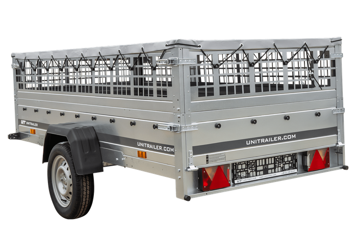 GARDEN TRAILER 264 KIPP mit Gitteraufsatz, Flachplane und Stützrad-Neu – Bild 12