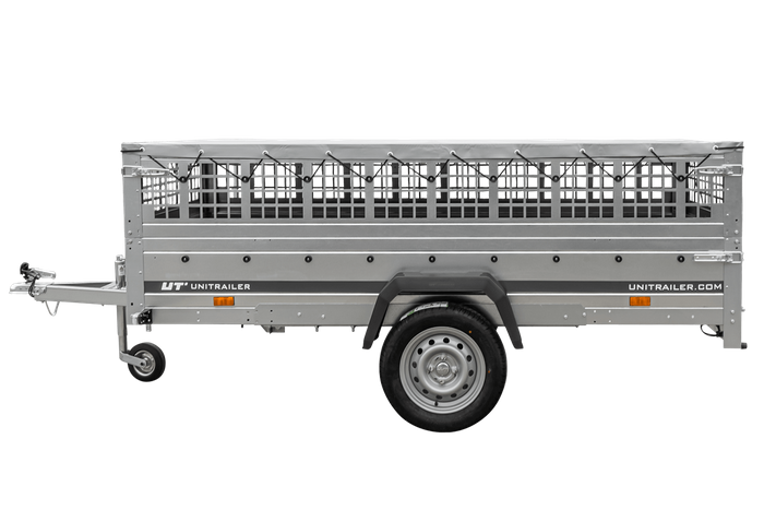 GARDEN TRAILER 264 KIPP mit Gitteraufsatz, Flachplane und Stützrad-Neu – Bild 13
