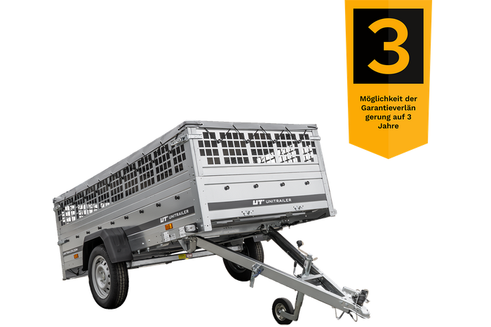 GARDEN TRAILER 264 KIPP mit Gitteraufsatz, Flachplane und Stützrad-Neu – Bild 5
